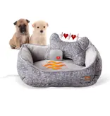 K&H Manufacturing K&H Mother's Heartbeat Heated Puppy Pet Bed with Bone Pillow
