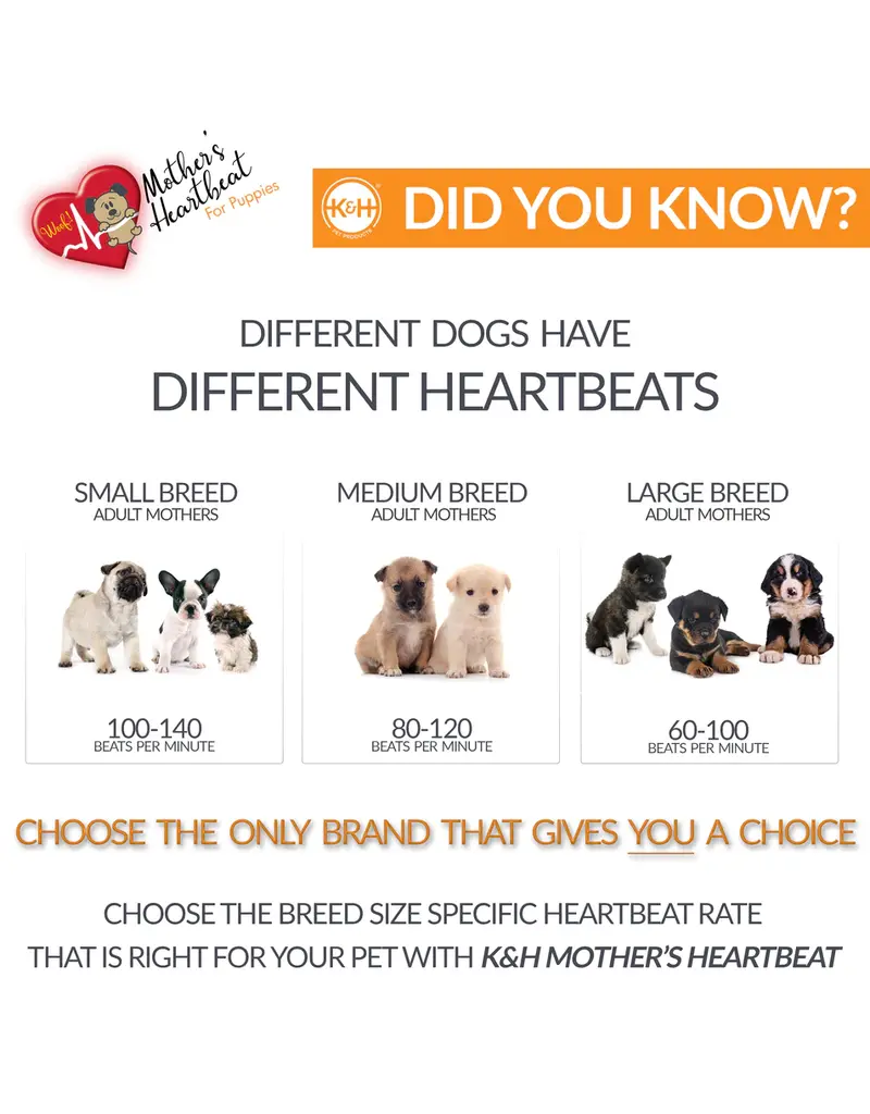 K&H Manufacturing K&H Mother's Heartbeat Heated Bed w/  Pillow