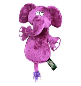 Quaker Pet Group HearDoggy! Flatties Elephant Ultrasonic Dog Toy Purple