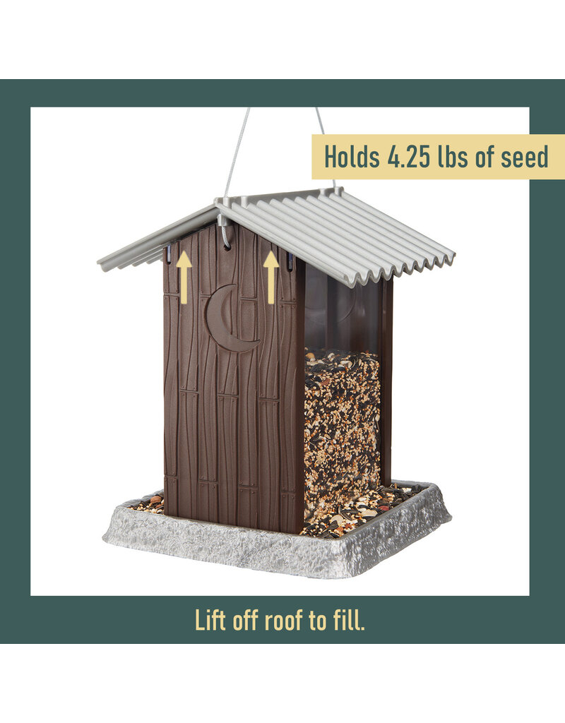 Village Collection Outhouse Bird Feeder 4.25 Lb Noah's Ark