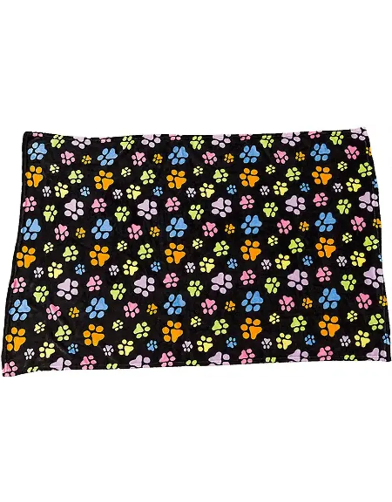 Ethical Pet Ethical Pet Rainbow Paw Blanket Black