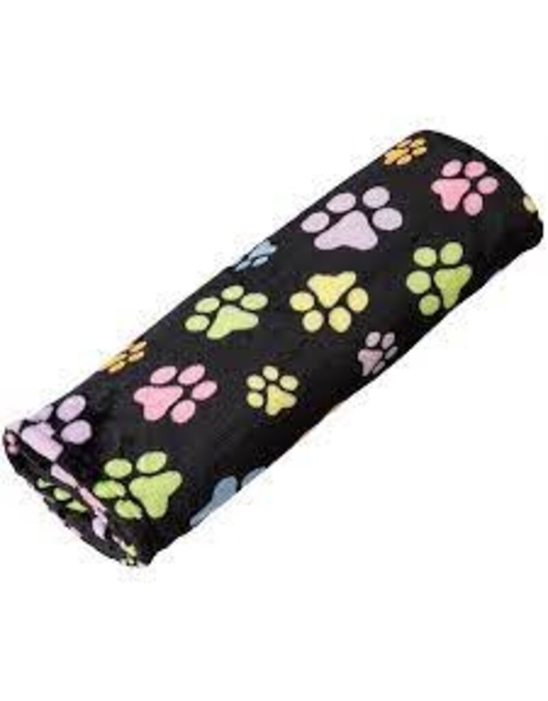 Ethical Pet Ethical Pet Rainbow Paw Blanket Black