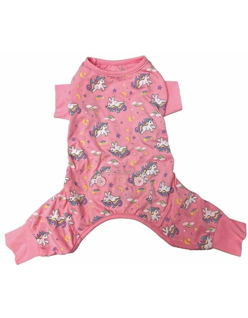 Fashion Pet Fashion Pet Pajama Dog Unicorn Pink XXSmall