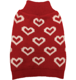 Fashion Pet Fashion Pet Sweater Allover Hearts Red