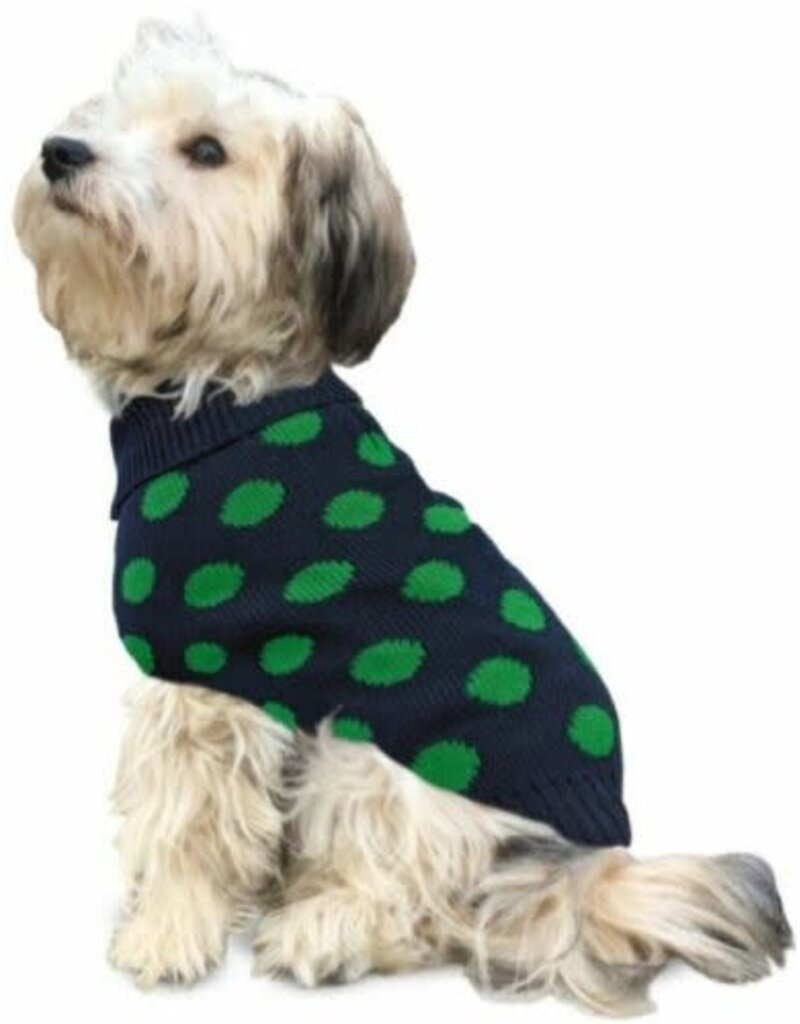 Fashion Pet Fashion Pet Sweater Contrast Dot Green