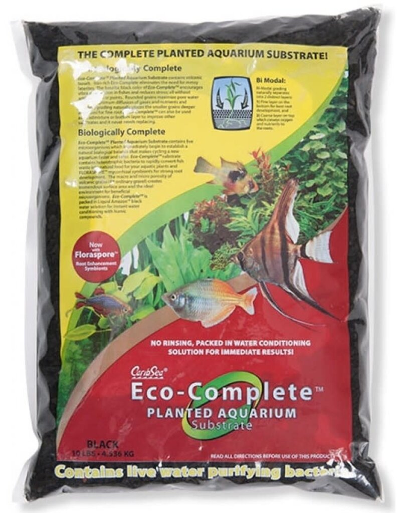 CaribSea Caribsea  Eco-complete Planted Aquarium Substrate Black 20 lb