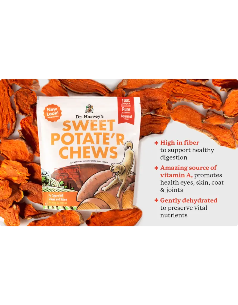 Dr Harvey Dr. Harvey's Sweet Potate'r Dog Chews 16oz