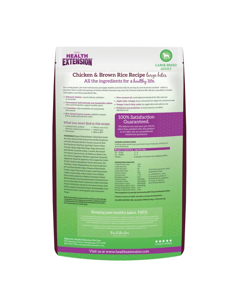 Health Extension Health Extension LB Adult Chicken & Brown Rice Dog Food 30 lb