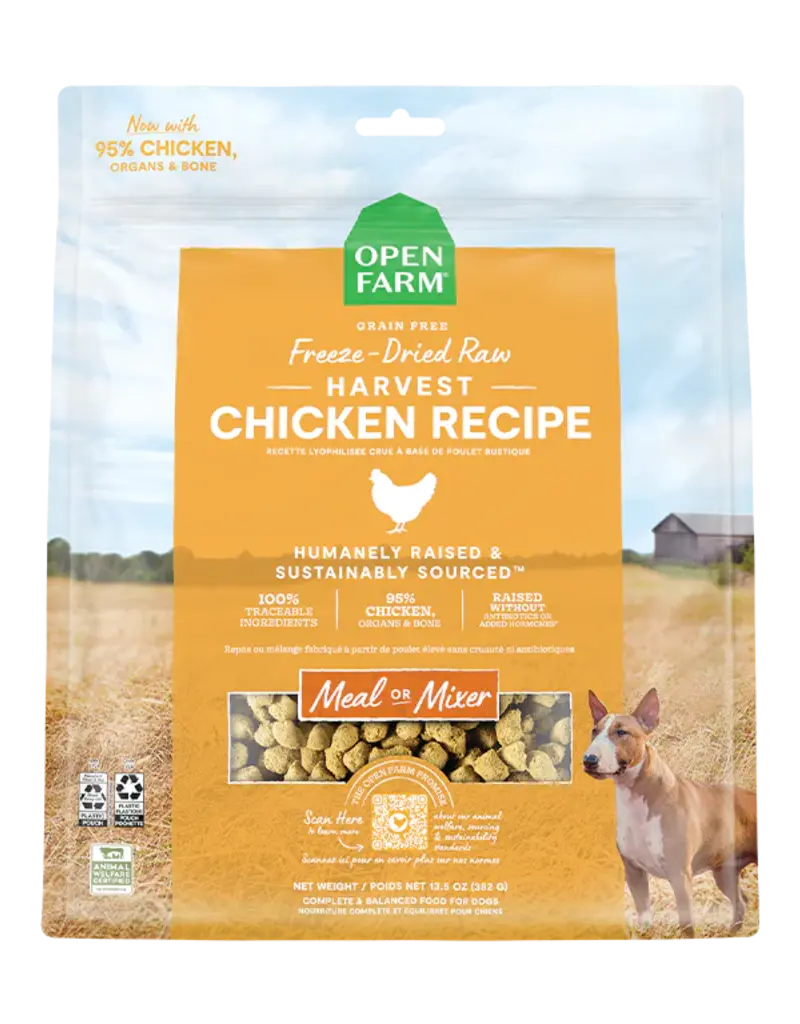 Open Farm Open Farm Freeze Dried Raw Harvest Chicken Recipe Dog Food 13.5 oz