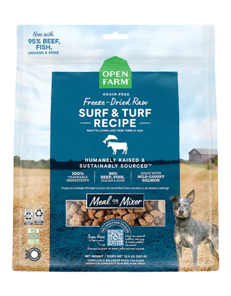 Open Farm Open Farm Freeze Dried Raw Surf & Turf Recipe Dog Food 13.5 oz