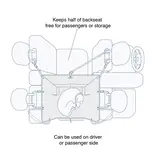 Kurgo Kurgo Heather Half Hammock Car Seat Protector Heather Grey