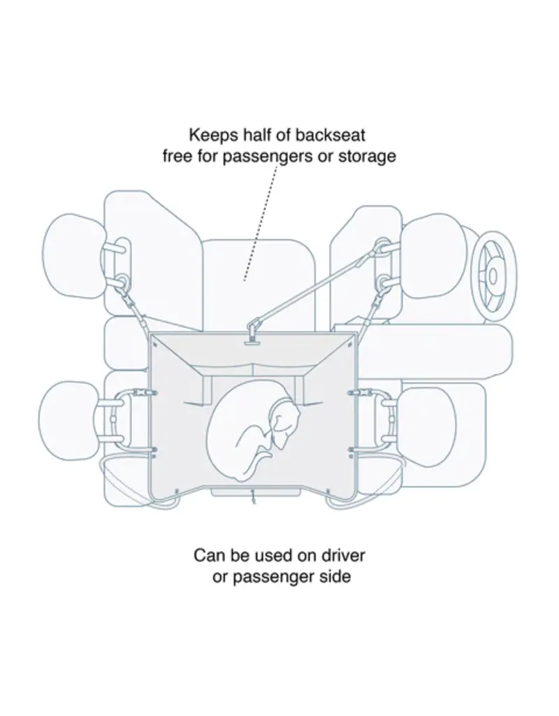 Kurgo Kurgo Heather Half Hammock Car Seat Protector Heather Grey