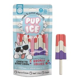 Ethical Pet Pup Ice Rocket Lollies Strawberry/Blueberry 2 Pk