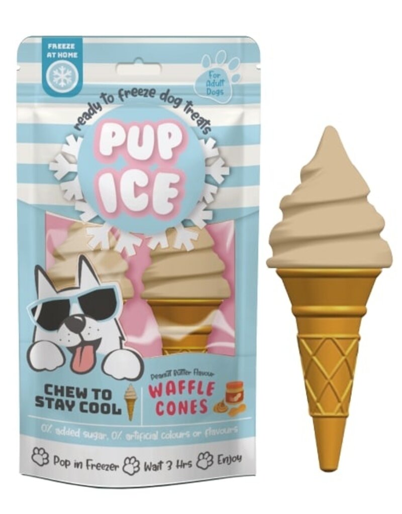 Ethical Pet Pup Ice Waffle Cone Vanilla Peanut Butter 2 Pk