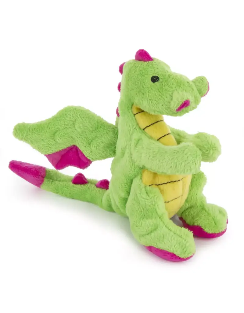 Quaker Pet Group GoDog Plush Dragon Dog Toy Green