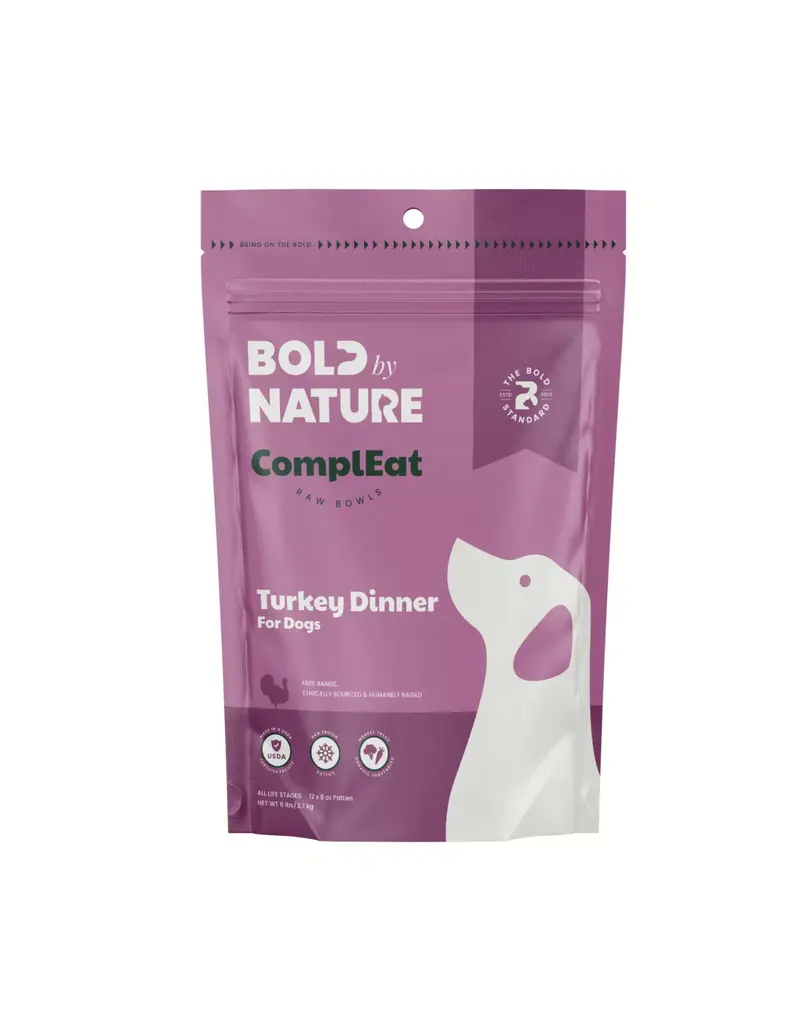 Bold by Nature Bold By Nature ComplEat Frozen Raw Dog Food Turkey