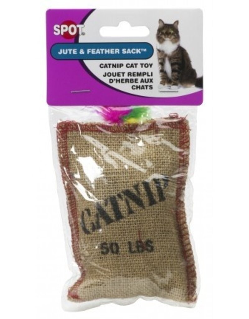 Ethical Pet Ethical Pet Jute and Feather Sack with Catnip Cat Toy