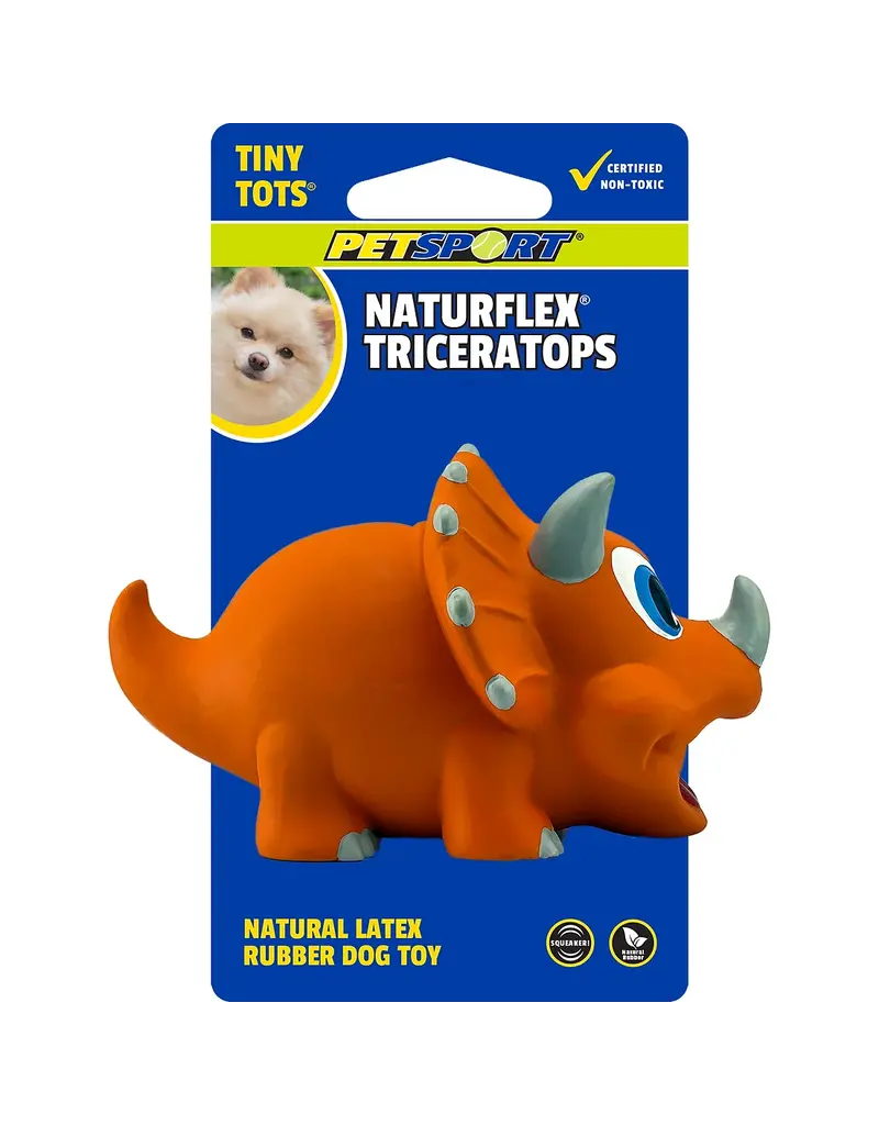 Petsport Natureflex Triceratops Latex Dog Toy
