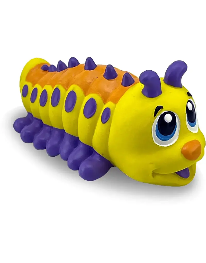 Petsport Natureflex Caterpillar Latex Dog Toy 4.5 In