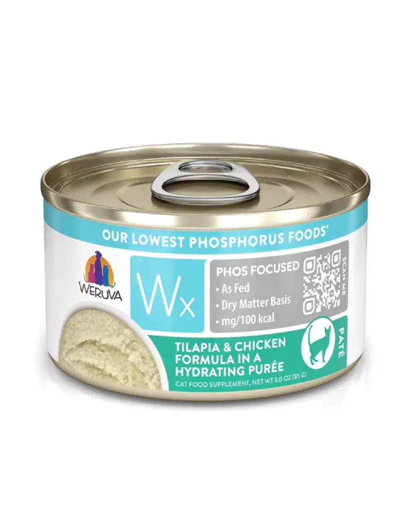 Weruva Weruva WX Tilapia & Chicken in Hydrating Puree Cat Food 3 Oz can