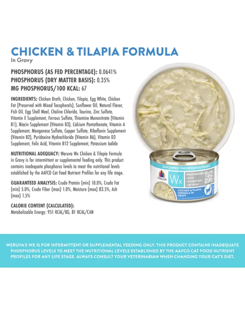 Weruva Weruva Cat Food WX Chicken Tilapia Gravy 3 Oz