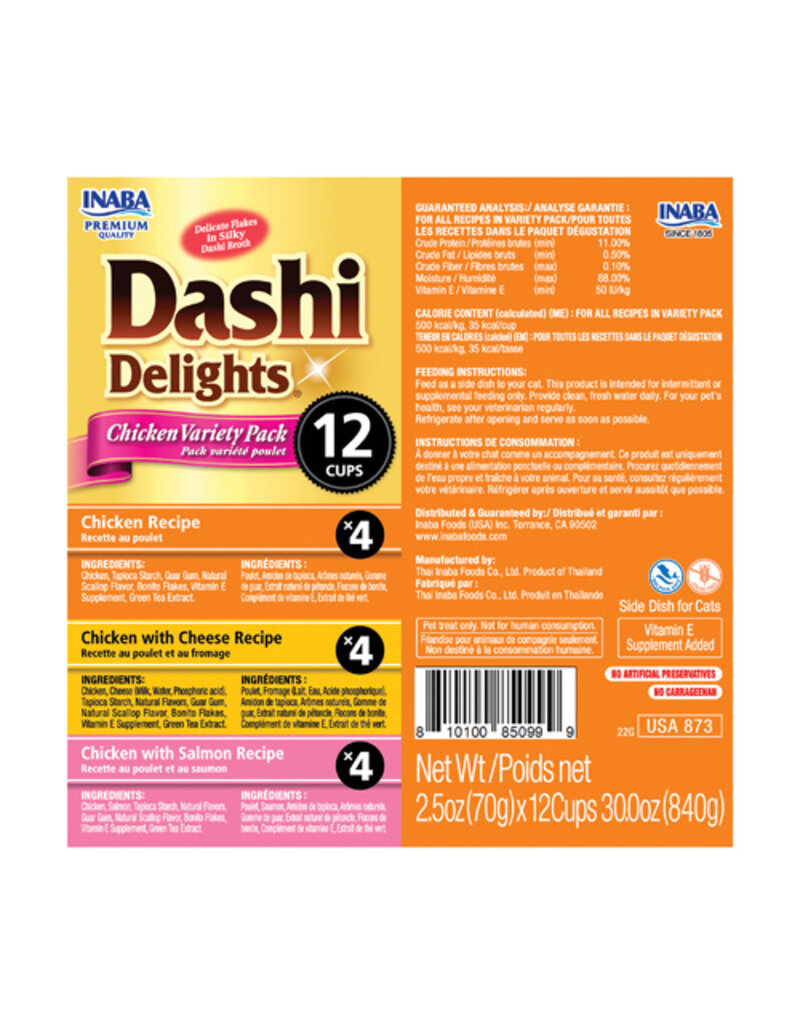 Inaba Inaba Dashi Delights Topper Flakes in Broth Variety Pack Chicken 12x2.5 Oz