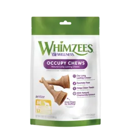 Wellness Whimzees Antler Occupy Chews Dog Treats Medium 12.7Oz