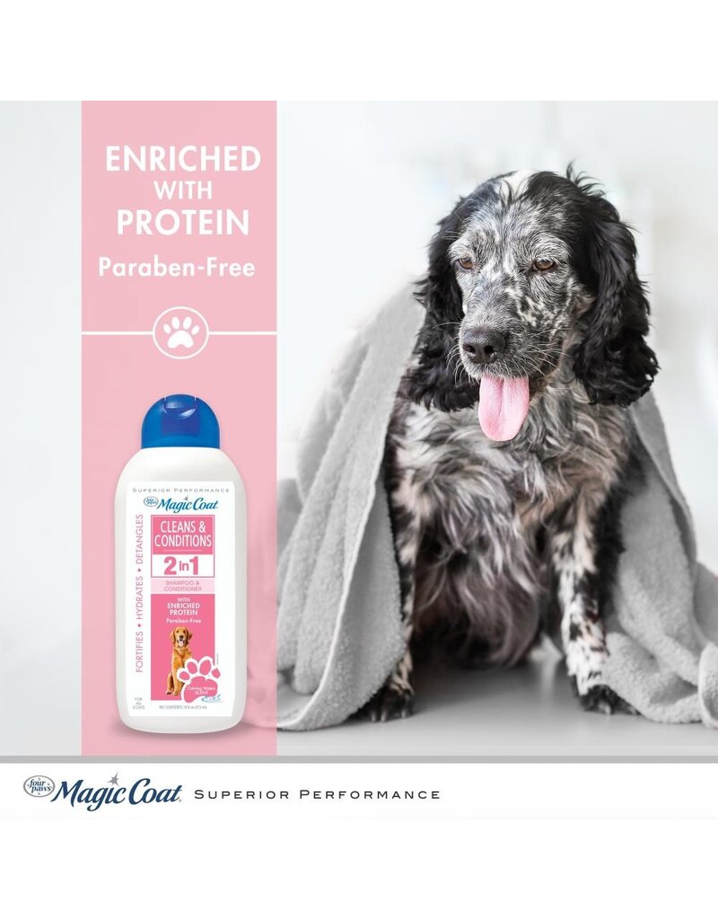 Four Paws Magic Coat 2 in 1 Shampoo & Conditioner 16 Oz