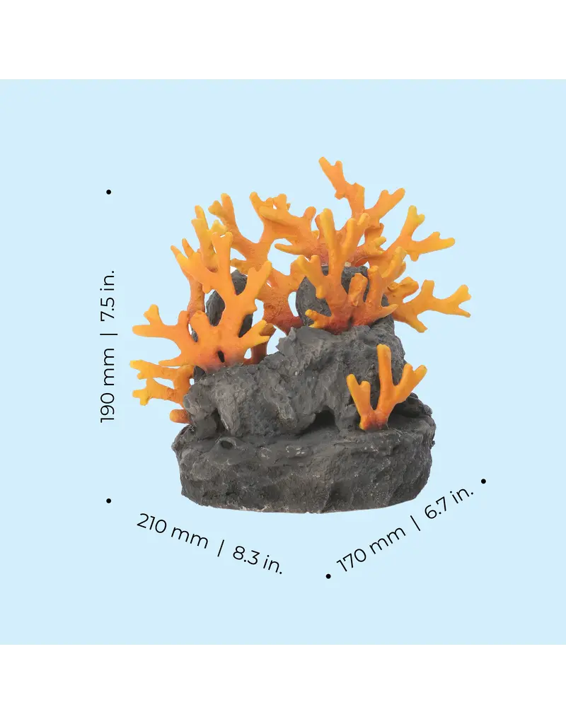 Oase Biorb Lava Rock with Fire Coral Sculpture