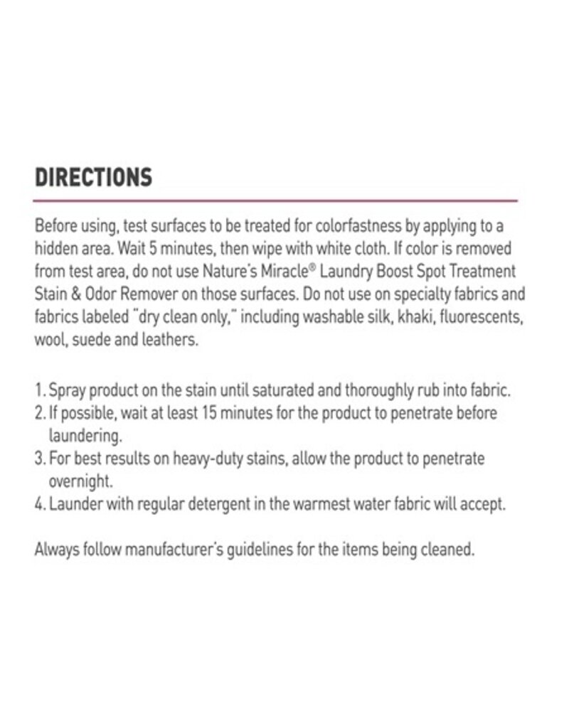 Natures Miracle Nature's Miracle Laundry Boost Spot Treatment 32 Oz