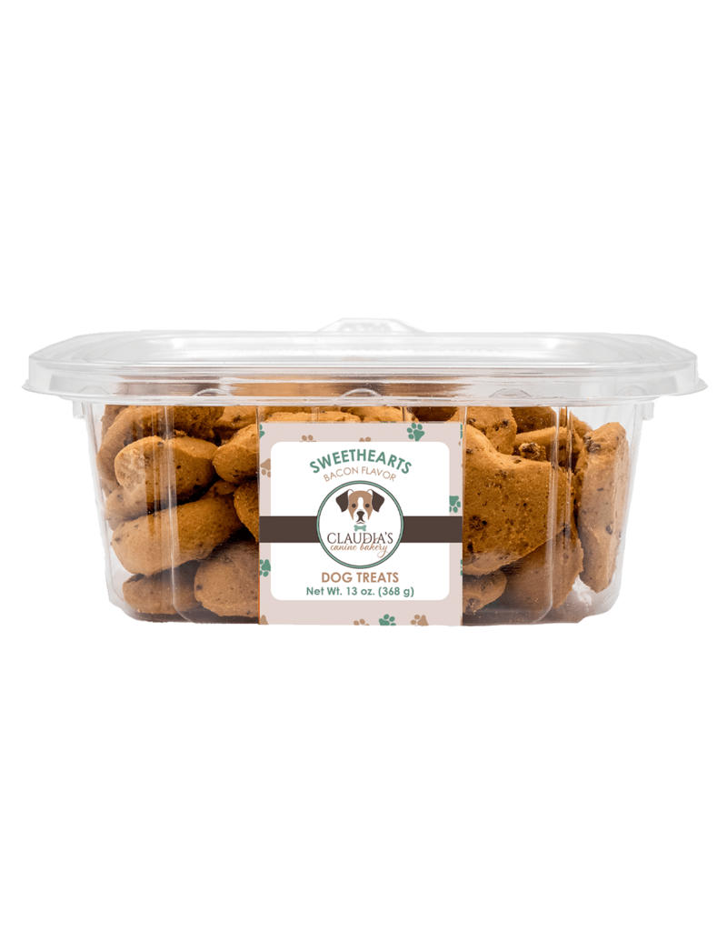 Claudia's Canine Bakery Claudia's Bacon Sweethearts Dog Treat 13Oz