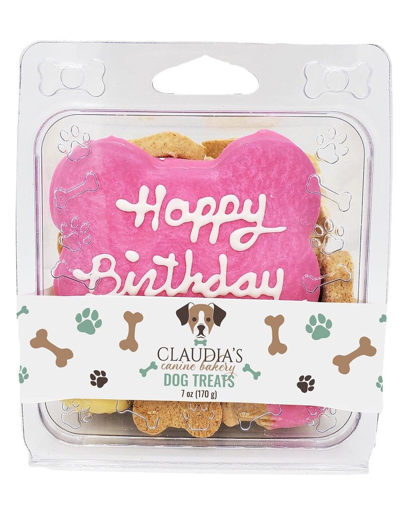 Claudia's Canine Bakery Claudia's Birthday Dog Treat Pink 7 Oz