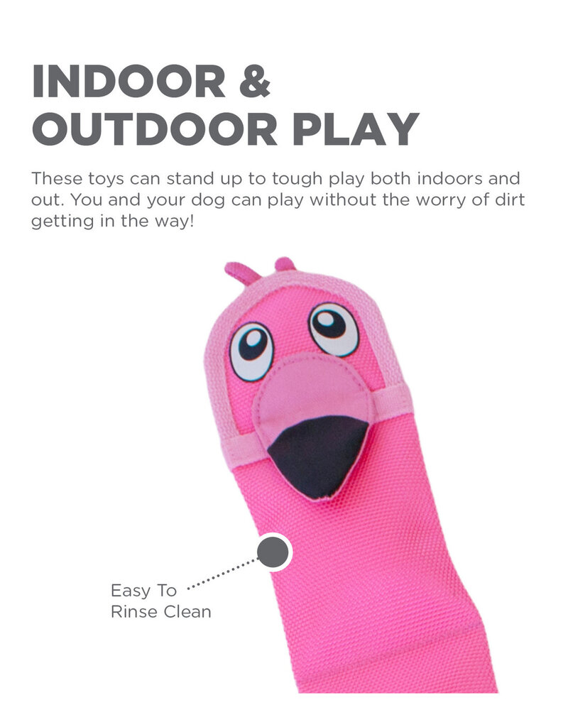 Outward Hound Outward Hound Fire Biterz Flamingo Dog Toy
