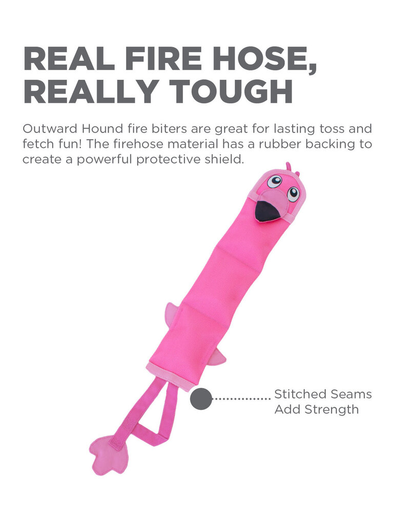 Outward Hound Outward Hound Fire Biterz Flamingo Dog Toy