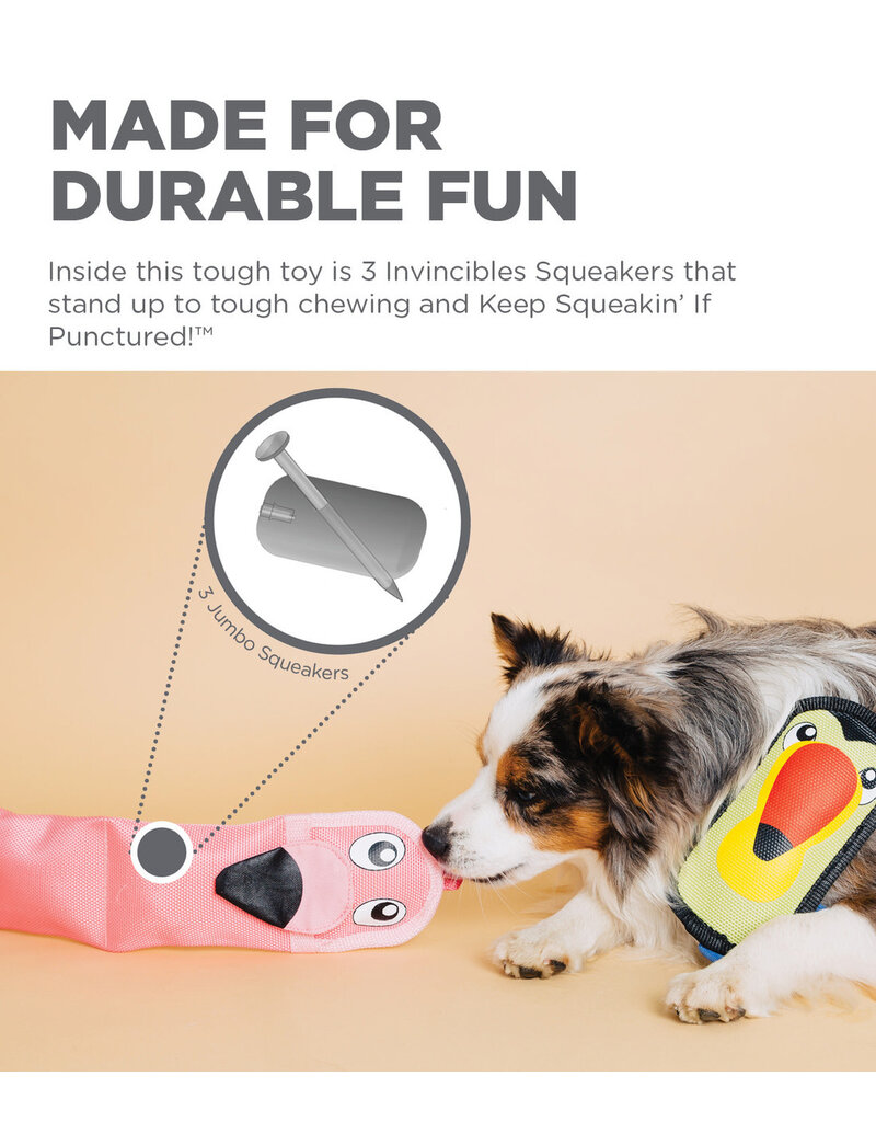 Outward Hound Outward Hound Fire Biterz Flamingo Dog Toy