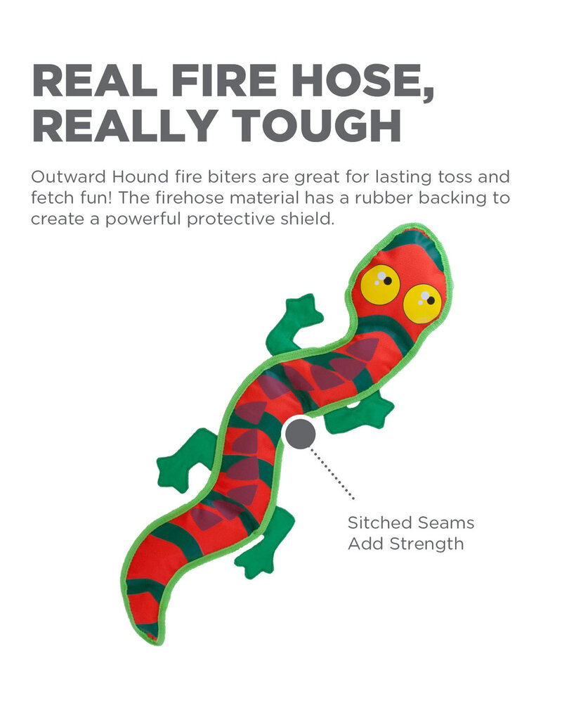 Outward Hound Outward Hound Fire Biterz Gecko Dog Toy