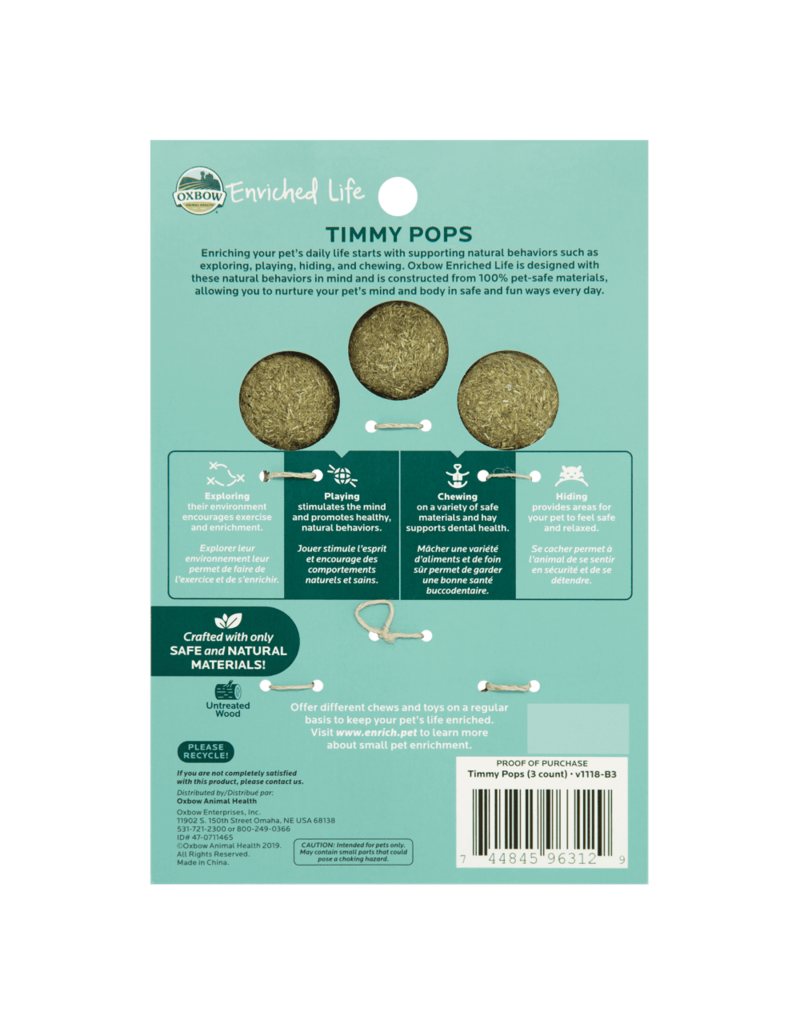 Oxbow Oxbow Enriched Life - Timmy Pops