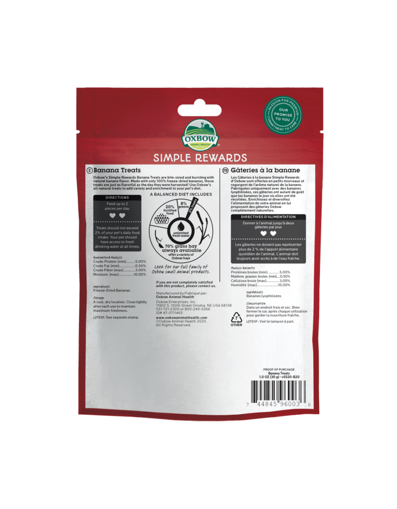 Oxbow Oxbow Simple Rewards Banana Treats