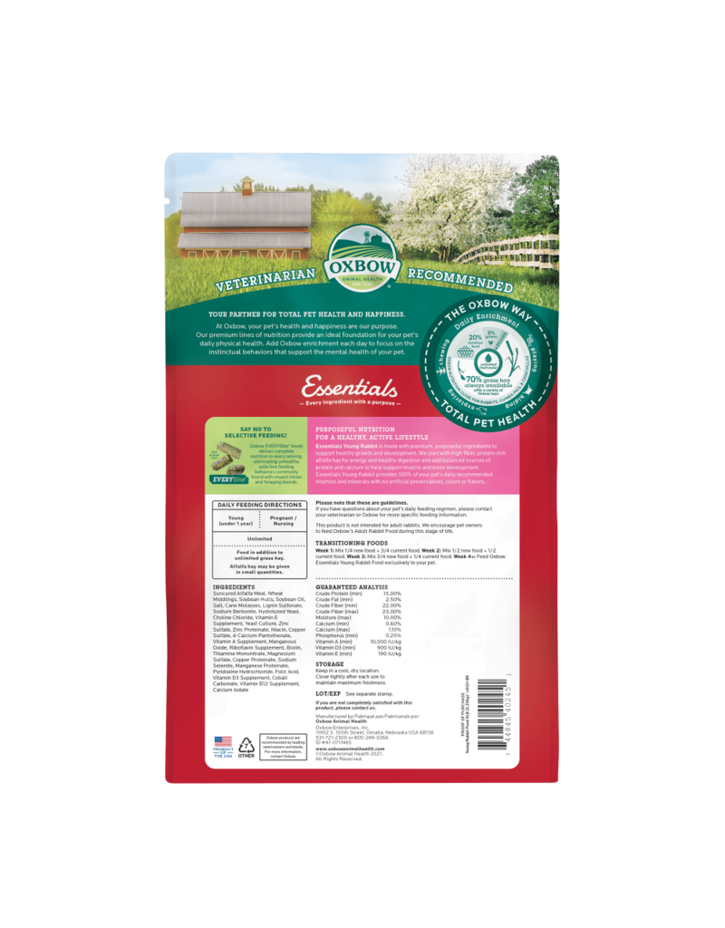 Oxbow Oxbow Essentials Young Rabbit Food 5 lb