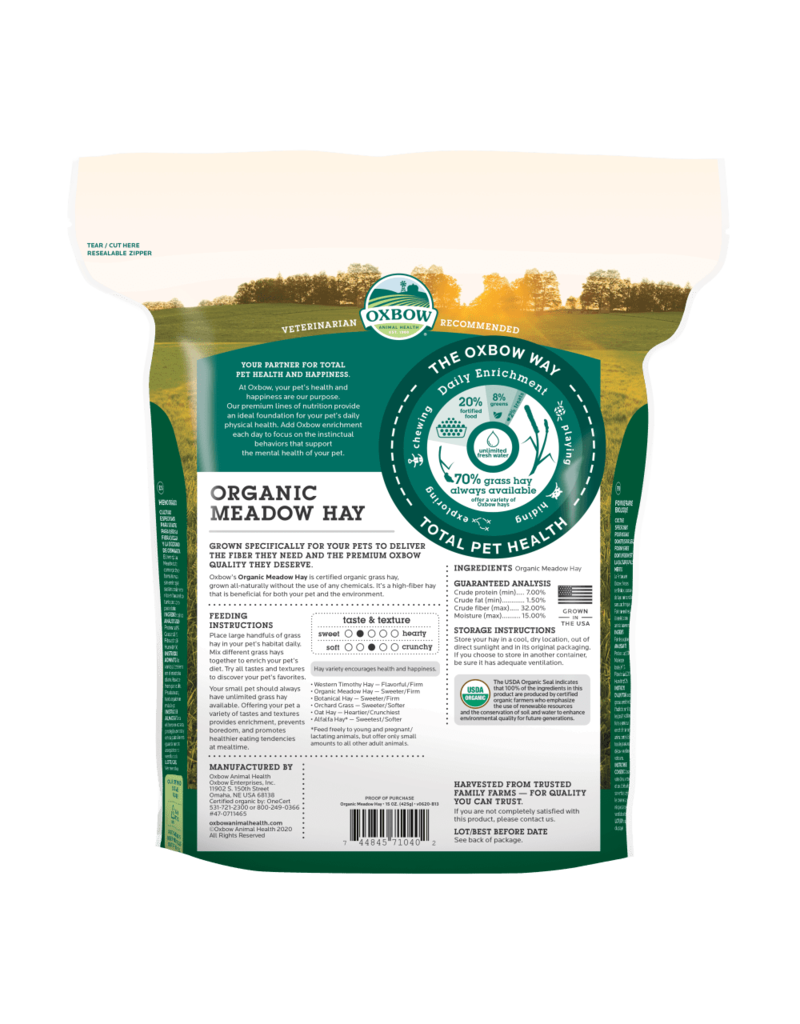 Oxbow Oxbow Organic Meadow Hay 15 oz