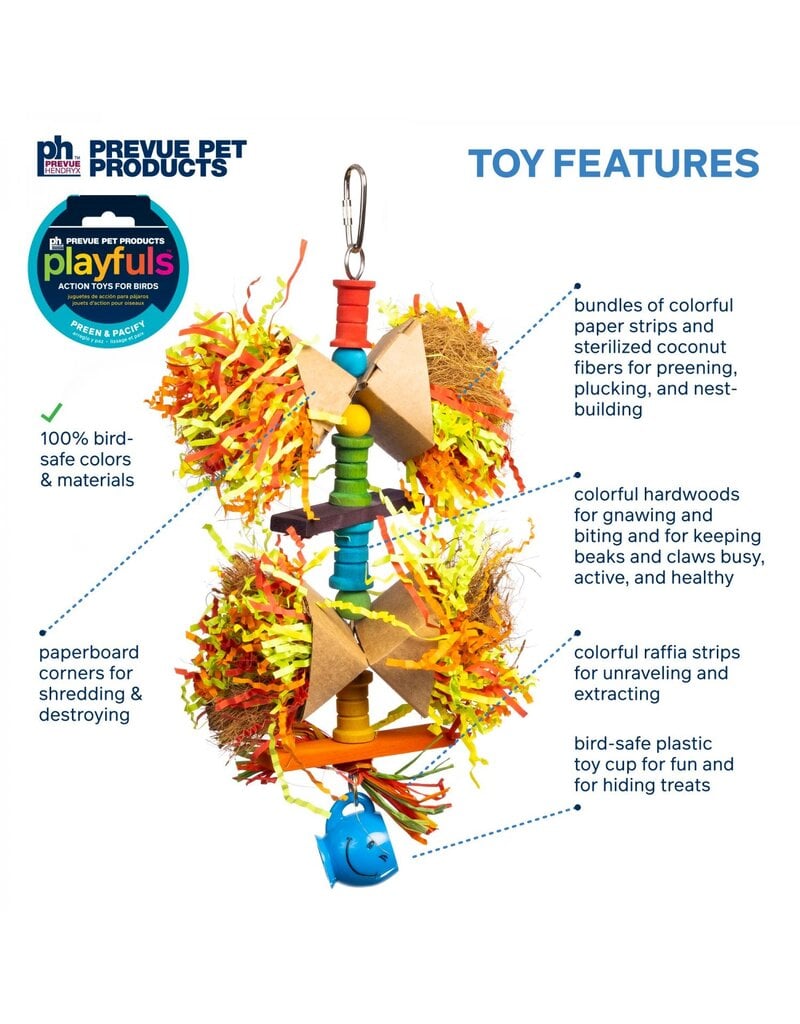 Prevue Pet Party Popper Bird Toy 6x2.75x12.75 In