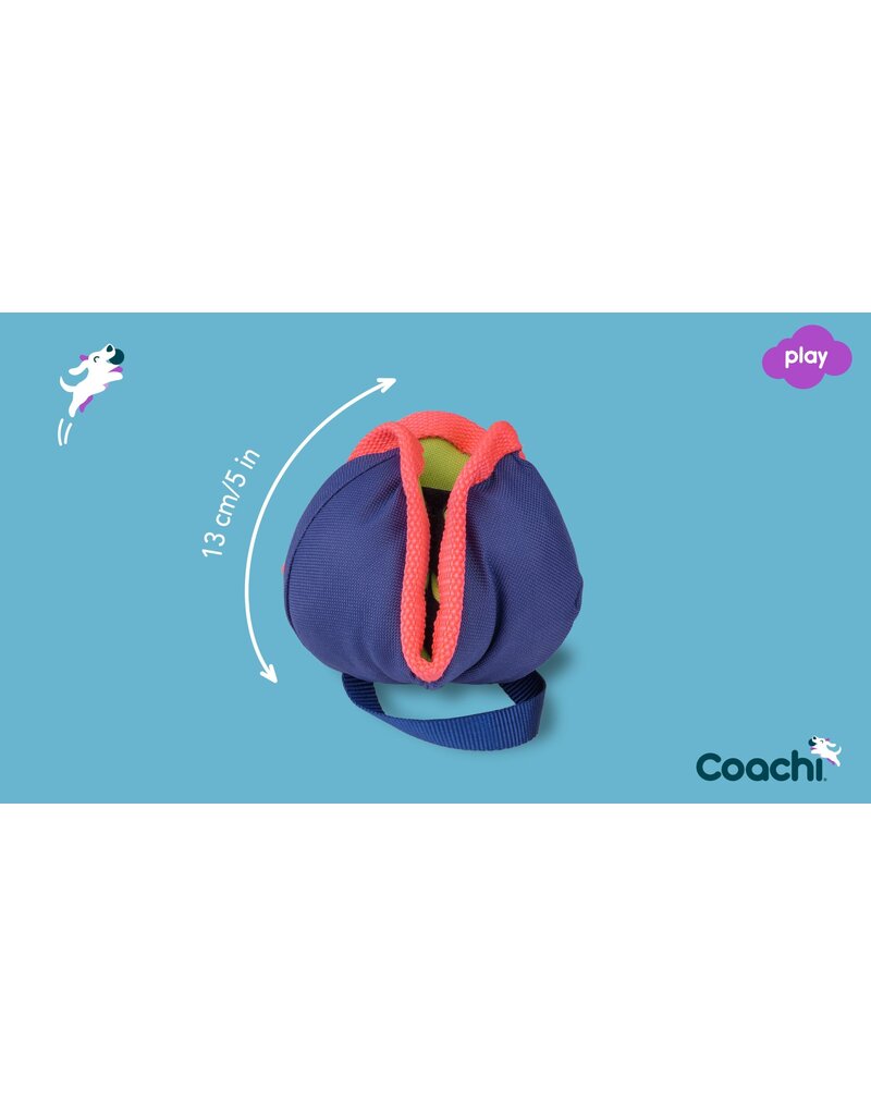 The Company of Animals Coachi Chase & Treat Ball Coral/Navy Md