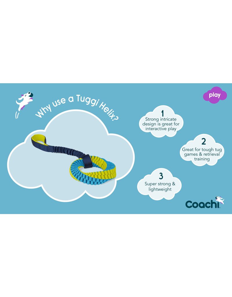 The Company of Animals Coachi Train & Play Tuggi Helix Lime/Navy Lg