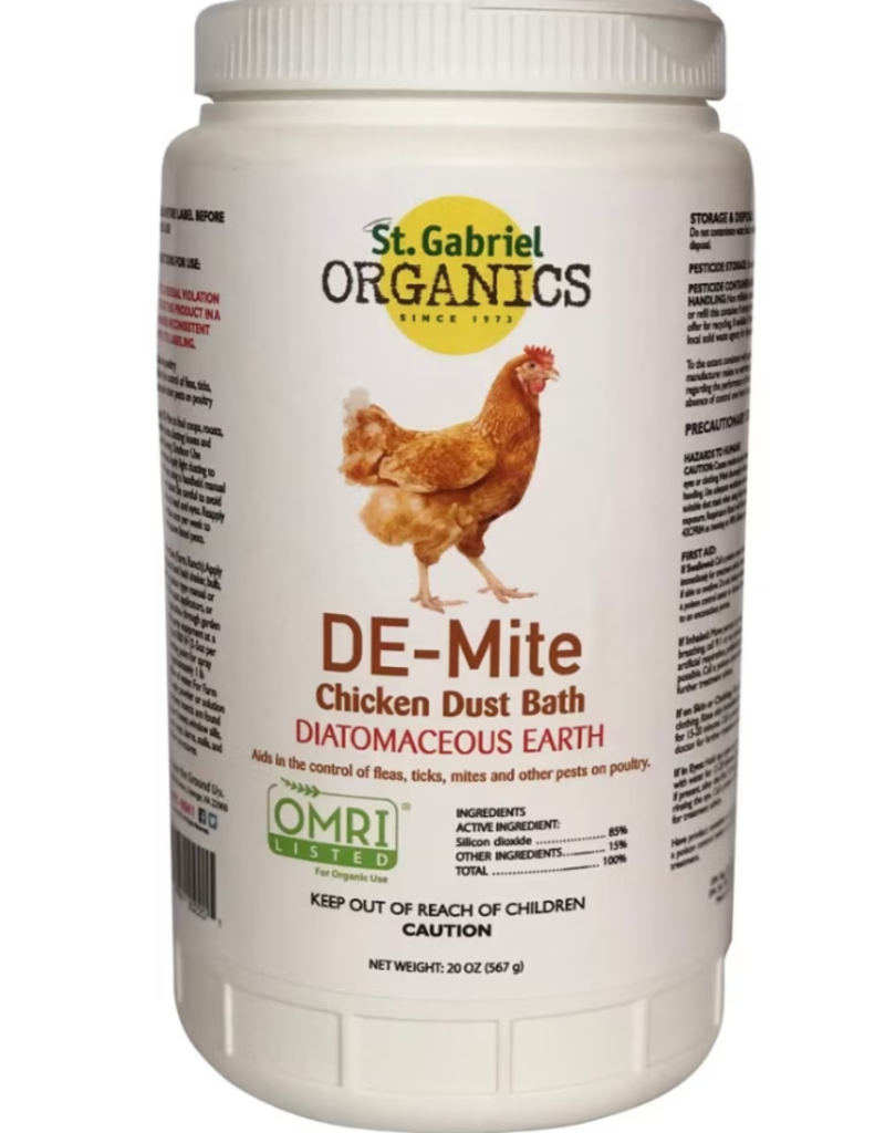 St. Gabriel Organics St. Gabriel Organics Chicken Mite Dust Bath Diatomaceous Earth 20Oz