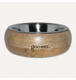 Quaker Pet Group Goo-Eez Round Mango Wood Stainless Steel Bowl