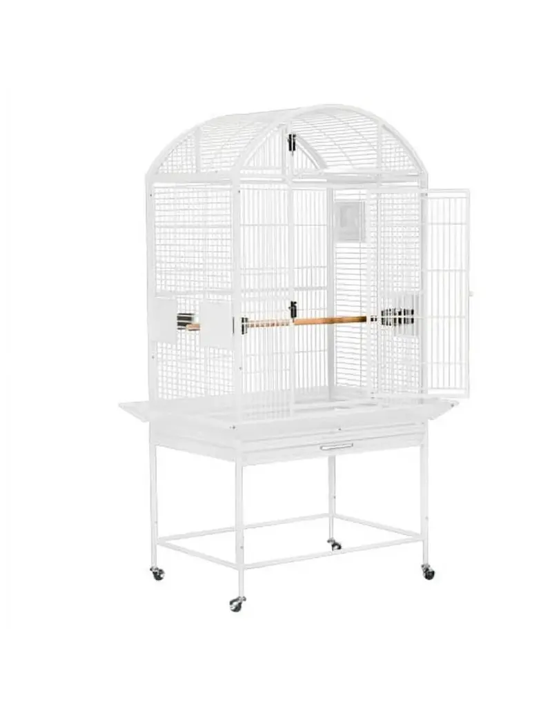 Kings Cages Kings Cages Dome Top Bird Cage White