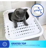 Petmate Top Entry Litter Pan Nickel/Pearl 20x15x15