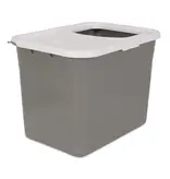 Petmate Top Entry Litter Pan Nickel/Pearl 20x15x15