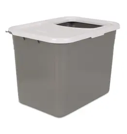 Petmate Top Entry Litter Pan Nickel/Pearl 20x15x15