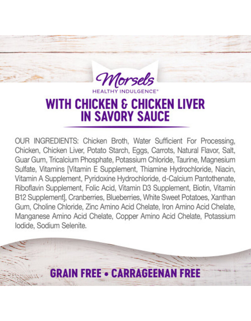 Wellness Wellness Healthy Indulgence Natural Grain Free Morsels Chicken Cat Food 3Oz Pouch